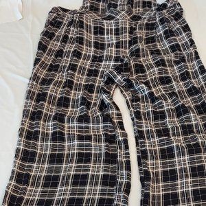 Torrid Black & White Crepe Wide Leg Jumpsuit